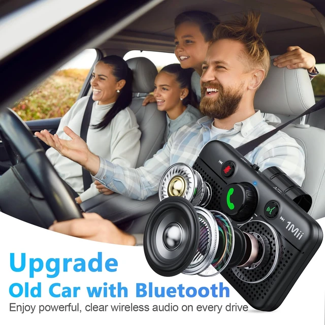 Alt view image 3 of 7 - CarEcho MK02 Bluetooth 6.0 Car Speaker, Handsfree Speakerphone Kit | 5W Wireless Phone Speaker for Calls, 35H Talktime, Siri Google Assistant Support, Visor Clip, Auto On - Upgraded
