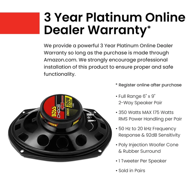 Alt view image 3 of 5 - CH6930 6 x 9 Car Speakers, 400 Watts Per Pair, 3 Way