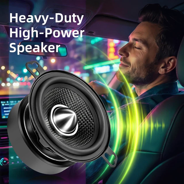 Alt view image 7 of 7 - 3.5 Inch Speakers 600W Max 4 Ohm Carbon Fiber Cone 3.5" Car Woofer 2 Pack | Bullet Head Design Door Speaker Deliver Deep Bass and Clear Stereo Sound, Ideal