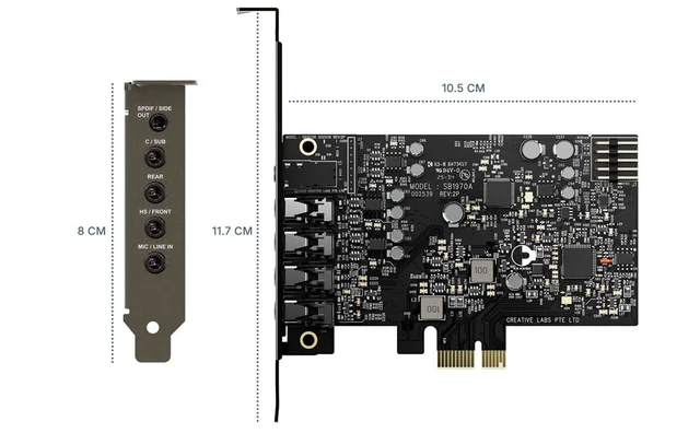 Alt view image 5 of 6 - Sound Blaster Audigy Fx Pro Hi-Res PCIe Sound Card | Hi-Res, PCIe Sound Card, Hi-Res Audio, Surround Sound, Clean Audio, PC Upgrade