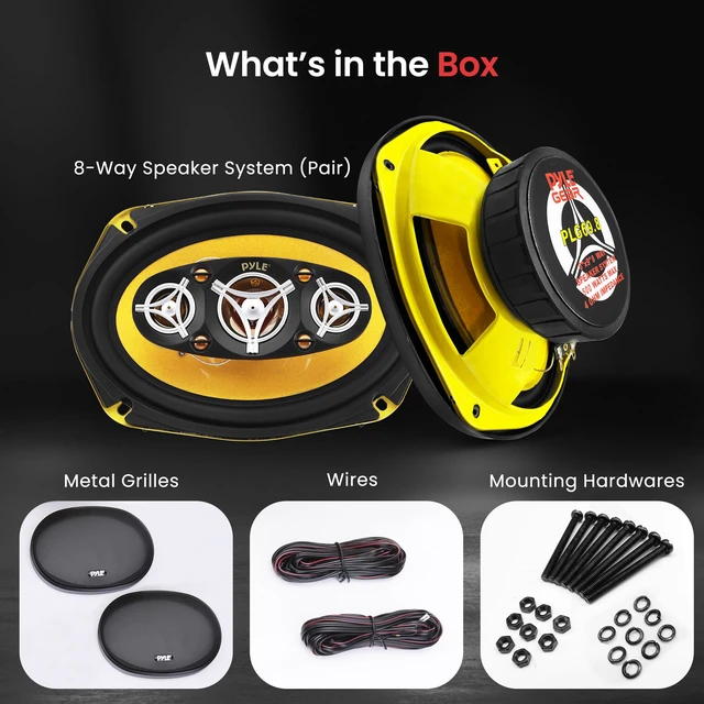 Alt view image 5 of 7 - Car Eight Way Speaker System - Pro 6 x 9 Inch 500W 4 Ohm Mid Tweeter Component Audio Sound Speakers For Car Stereo w/ 120 Oz Magnet Structure, 3.55 Mount Depth Fits Standard OEM -PLG69.8 (Pair)