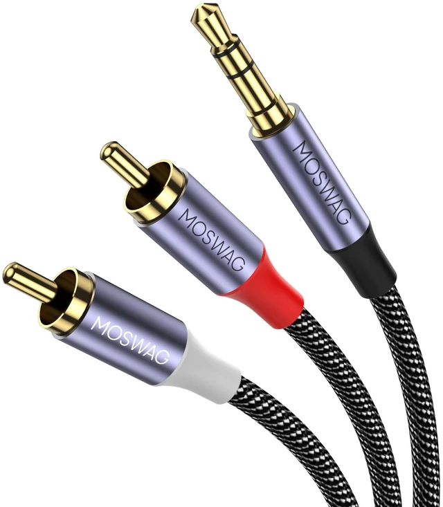 Main image of 3.5mm to RCA Cable Headphone to RCA Cable AUX to RCA Audio Cable 3FT | 1/8 to 2RCA Male Jack Nylon Braided Dual-Shielded Compatible with Smartphone MP3 Tablet Speaker Amplifier Home Theater