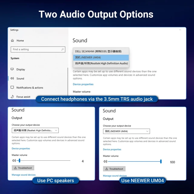 Alt view image 6 of 7 - UM04 USB Microphone AI Cancelling Desktop Omnidirectional Condenser | 48KHz/24Bit, Mute, Mic for Online Meeting Recording Skype Teaching, for Mac Windows Computer Laptop PC Phone (Not Speaker)