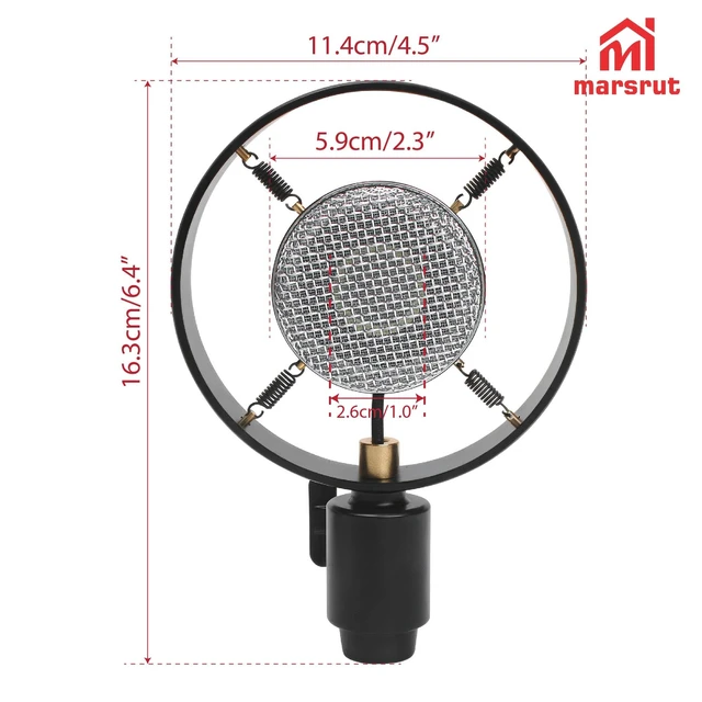 Alt view image 2 of 7 - Vintage Microphone, Retro Classic Mic, Antique Big Diaphragm Classical Condenser Microphone for Theater Speech Live Vocal Replacement Cinema Auditorium, 26mm Core Diameter