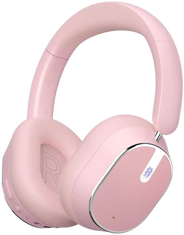 Main image of Active Noise Cancelling Bluetooth Headphones, Over Ear Wireless Headphones | Bluetooth 6.0 Over Ear with120H Playtime, Hi-Res Audio, Deep Bass, Memory Foam Ear Cups for Home Office Travel Pink