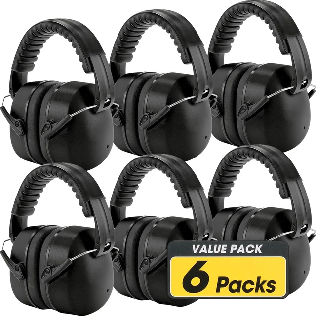 Main image of 6 Pack Noise Reduction Ear Muffs for Ear Protection, NRR 26dB (SNR 32dB) Noise Cancelling Headphones for Adults Autism, Hearing Protection for Shooting, Construction, Mowing