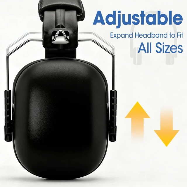 Alt view image 3 of 6 - 6 Pack Noise Reduction Ear Muffs for Ear Protection, NRR 26dB (SNR 32dB) Noise Cancelling Headphones for Adults Autism, Hearing Protection for Shooting, Construction, Mowing