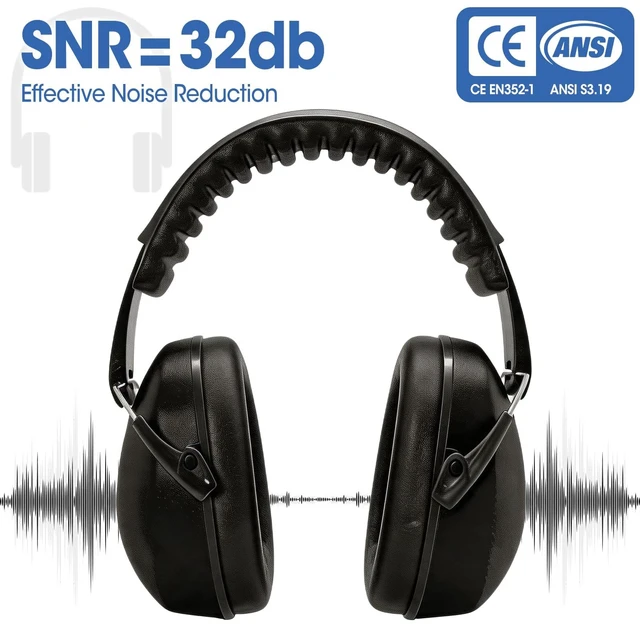 Alt view image 2 of 6 - 6 Pack Noise Reduction Ear Muffs for Ear Protection, NRR 26dB (SNR 32dB) Noise Cancelling Headphones for Adults Autism, Hearing Protection for Shooting, Construction, Mowing