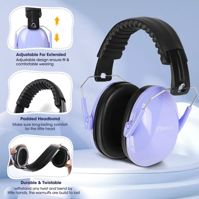 Alt view image 3 of 7 - Kids Ear Protection Earmuffs 6 Pack Noise Cancelling Headphones for Kids 27dB Toddler Soundproof Headphones Noise Reduction for Autism Sensory Shooting
