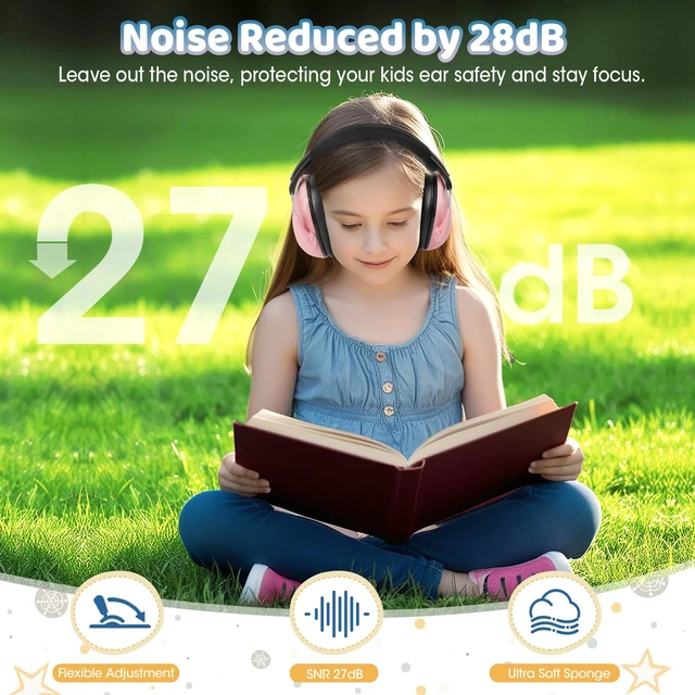 Alt view image 2 of 7 - Kids Ear Protection Earmuffs 6 Pack Noise Cancelling Headphones for Kids 27dB Toddler Soundproof Headphones Noise Reduction for Autism Sensory Shooting