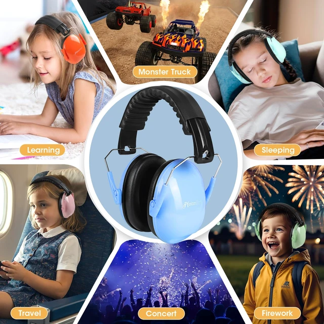 Alt view image 7 of 7 - Kids Ear Protection Earmuffs 6 Pack Noise Cancelling Headphones for Kids 27dB Toddler Soundproof Headphones Noise Reduction for Autism Sensory Shooting