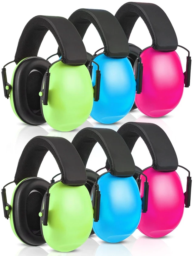 Main image of 6 Pcs Kids Noise Cancelling Headphones Ear Muffs Bright Style | Kids Adult Ear muffs Bulk 27db Hearing Protection for Studying Sleeping Autism Sensory Relief Concerts Fireworks
