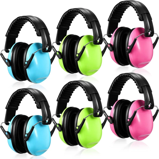 Main image of 6 Pcs Kids Ear Protection Noise Cancelling Earmuffs Bulk 27dB Adjustable Earmuffs Noise Reduction Headphones Autism Child (Blue,Green,Pink)