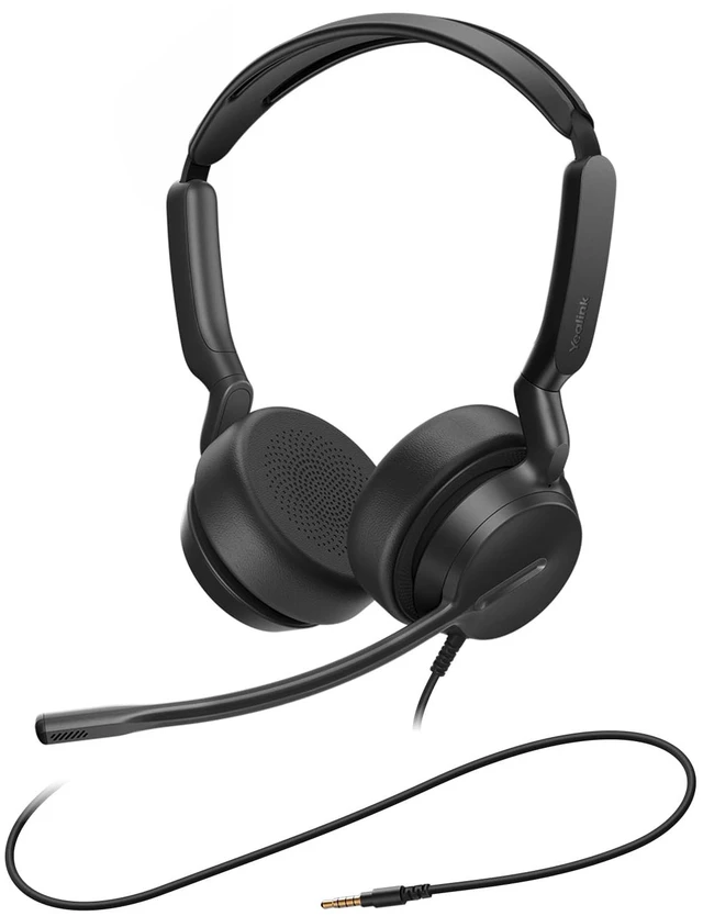 Main image of UHD422 Dual-Ear 3.5MM Wired Headset, Noise Cancelling Microphone | On-Ear Computer Headphones, Teams/Zoom Certified,PC, Laptop, Phone,3.9ft Cable,35mm Speaker, Online Classes, Work Meeting