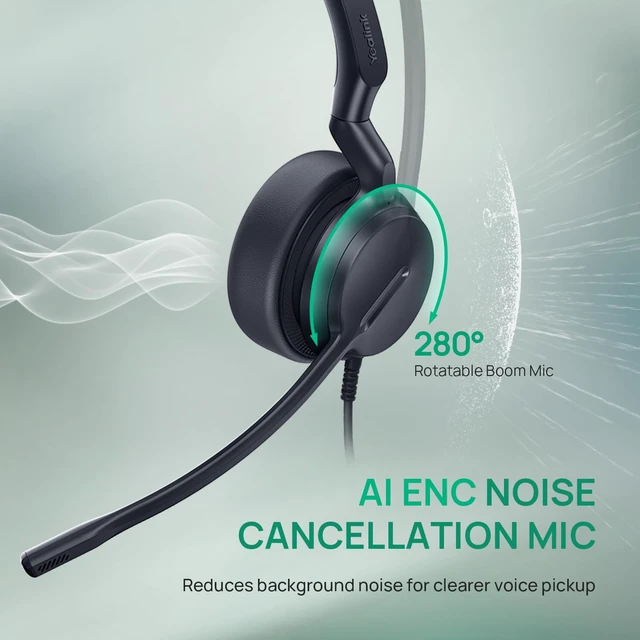 Alt view image 2 of 7 - UHD422 Dual-Ear 3.5MM Wired Headset, Noise Cancelling Microphone | On-Ear Computer Headphones, Teams/Zoom Certified,PC, Laptop, Phone,3.9ft Cable,35mm Speaker, Online Classes, Work Meeting