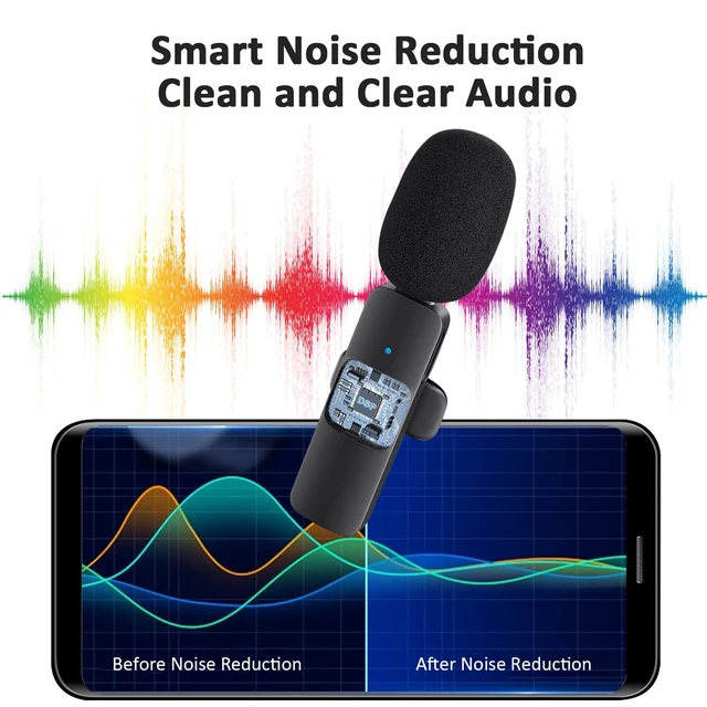 Alt view image 3 of 5 - Wireless Mini Microphone for iPhone - Lavalier Lapel Mic for Audio Video Recording - Clip on Content Creator Microphones for YouTube Tiktok Podcast Vlogging(Lightning Only)