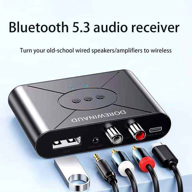 Alt view image 4 of 7 - Bluetooth 5.3 Audio Receiver for Home Stereo,AUX RCA to Bluetooth Adapter | Supports USB Flash Drive/ NFC One Key Connect/ Car Speaker/Wireless Headphones Receiving Mode for Bluetooth Devices