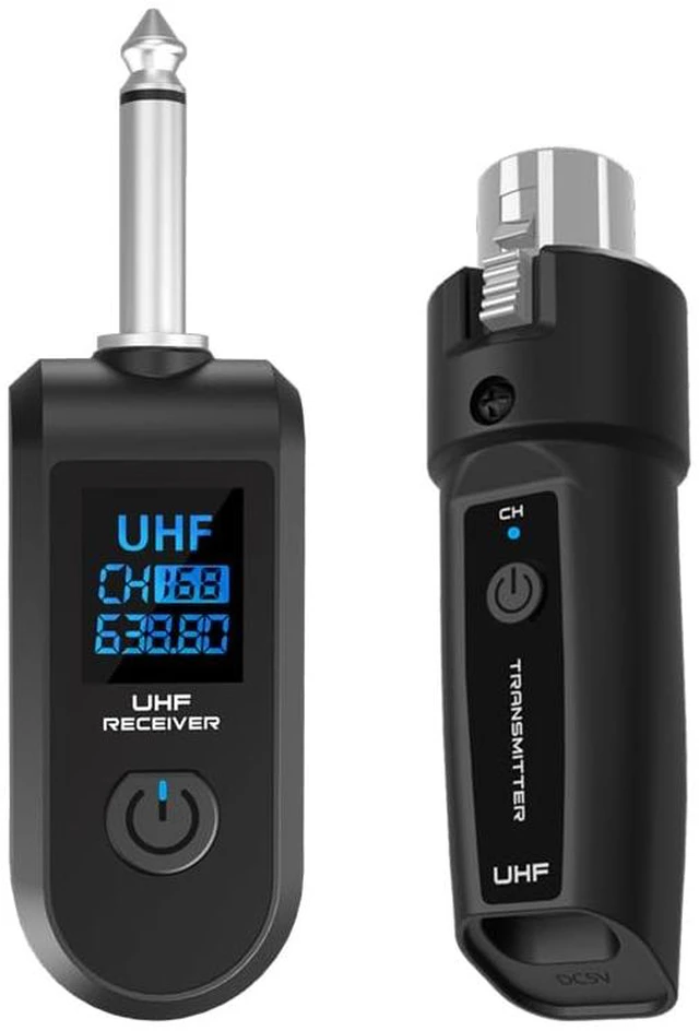 Main image of Upgrade 2.4GHZ Wireless XLR Transmitter and Receiver, Built-in Rechargeable Lithium Battery for Dynamic Microphone,Audio Mixer,Electric Guitar Bass (1 Receive + 1 Transmit)