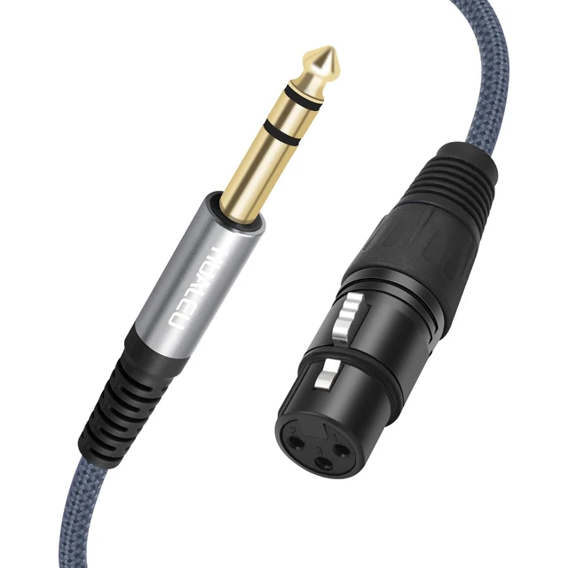 Alt view image 7 of 7 - 25FT 1/4 TRS Male to 3Pin XLR Female Microphone Cable,6.35mm TRS to XLR Female Braid Quarter inch Balanced Cable for Mixer Microphone Active Speakers-2 Pack