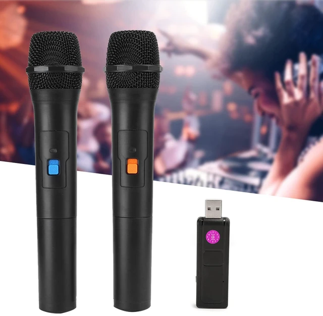 Alt view image 3 of 7 - VHF Wireless Microphone System, 2-in-1 Handheld Dynamic Mic with USB | Built-in USB Receiver for Instant Use, VHF Wide Range, Stable Signal up to 5m
