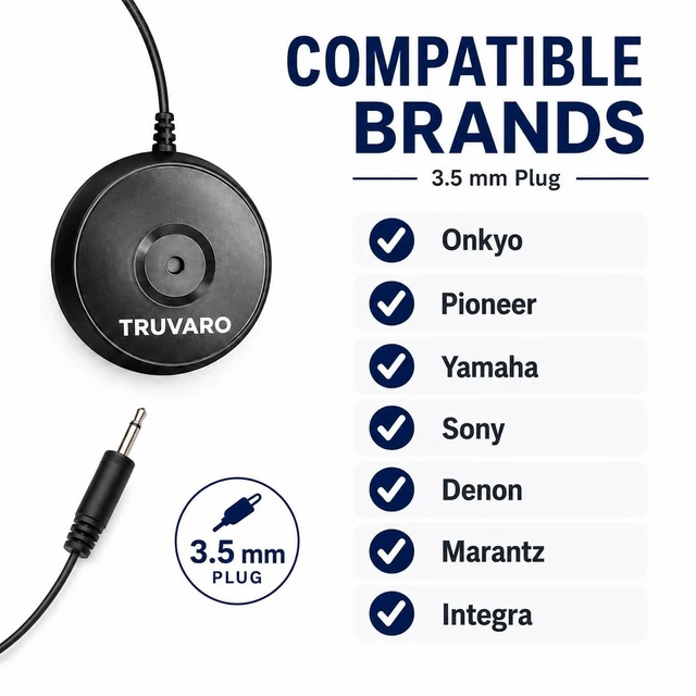 Alt view image 2 of 7 - Calibration Microphone for Onkyo Pioneer Denon Marantz Yamaha Integra Sony | Onkyo Series TX-RZ SR SA NR DS HT-R NR555 NR6050 NR646 NR545 NR676 NR656, Pioneer VSX AXD SC XXD