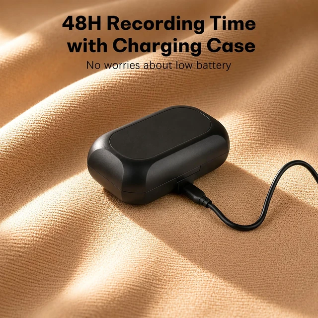 Alt view image 4 of 7 - Wireless Mini Microphone for iPhone, Android Phone - Lavalier Lapel Mic for Audio Video Recording - Clip on Content Creator Microphones for YouTube Tiktok Podcast(with Charging Case)