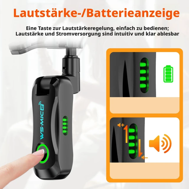 Alt view image 6 of 7 - 2.4G Wireless Saxophone Microphone System, Clip-On Instrument Microphone for Brass (Trumpet, Trombone, Tuba, Cornet, French Horn), Low Latency Wireless Mic for Practice, Teaching & Small Gigs