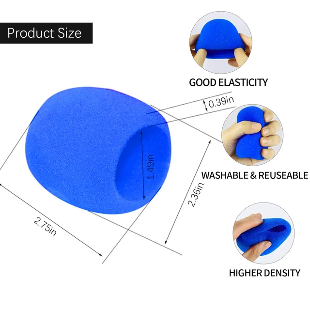 Alt view image 2 of 7 - Pop Filter for Microphone Foam Microphone Covers Disposable Mic Covers for Microphones, 20Pcs Colorful Mic Windscreen Reusable Mic Foam Covers