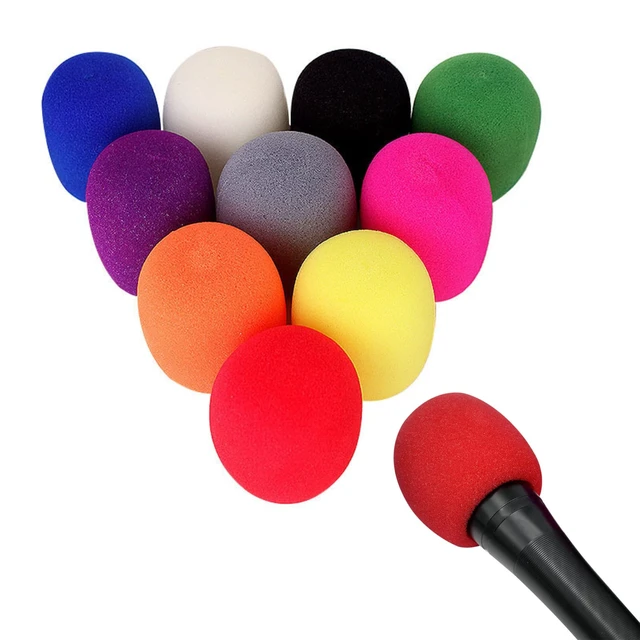 Alt view image 3 of 7 - Pop Filter for Microphone Foam Microphone Covers Disposable Mic Covers for Microphones, 20Pcs Colorful Mic Windscreen Reusable Mic Foam Covers