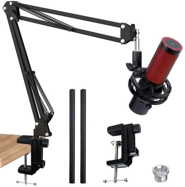 Main image of For HyperX QuadCast 2 Boom Arm - Mic Arm Compatible with Hyper x QuadCast, Microphone Boom Arm with Cable Ties, Improve Sound Quality, Mic Boom Arm for Hyperx QuadCast