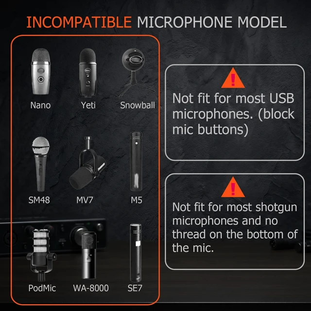 Alt view image 6 of 7 - Microphone Shock Mount, Metal Universal Mic Holder Spider Recording Mic Shockmount Stand Compatible with Many Condenser Mics for Samson Superlux MXL990 770 Tempo 2006 etc. (MX22-H)