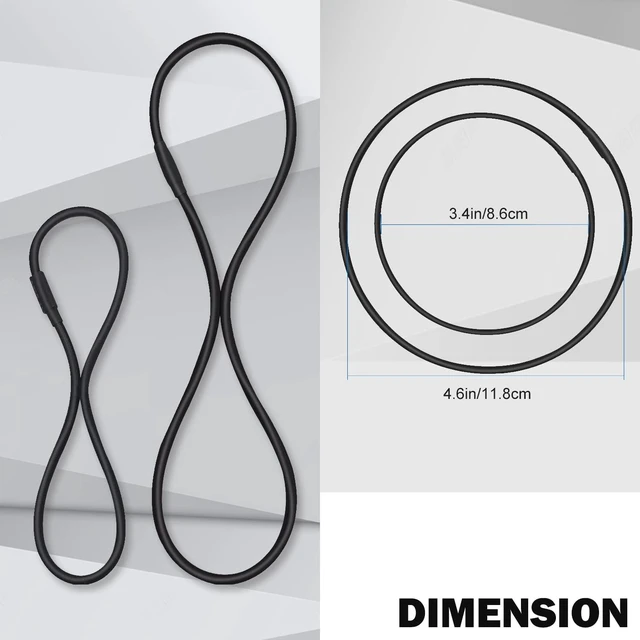 Alt view image 3 of 6 - Universal Elastic Bands Replacement, Anti-aging Rubber Ring for Microphone Shock Mount Holder Clamp Clip, Set of 4 (Black)