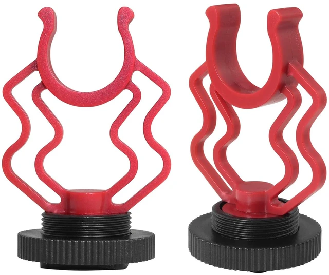 Main image of Shockmount for External Video Mic 2PCS On Camera Microphone Shock Mount Holder Bracket with 1/4in Cold Shoe for RODE VideoMicro,MM1,VXR10,MCM-1,M80 Mini Cardioid Shotgun Microphone