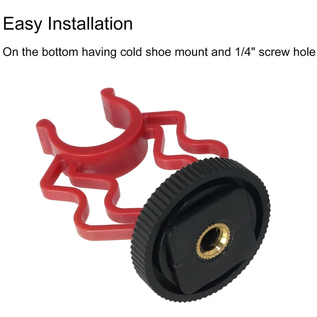 Alt view image 3 of 6 - Shockmount for External Video Mic 2PCS On Camera Microphone Shock Mount Holder Bracket with 1/4in Cold Shoe for RODE VideoMicro,MM1,VXR10,MCM-1,M80 Mini Cardioid Shotgun Microphone
