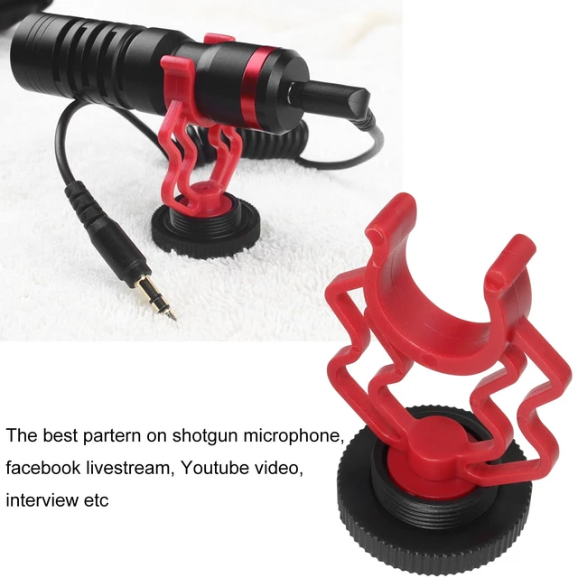 Alt view image 5 of 6 - Shockmount for External Video Mic 2PCS On Camera Microphone Shock Mount Holder Bracket with 1/4in Cold Shoe for RODE VideoMicro,MM1,VXR10,MCM-1,M80 Mini Cardioid Shotgun Microphone