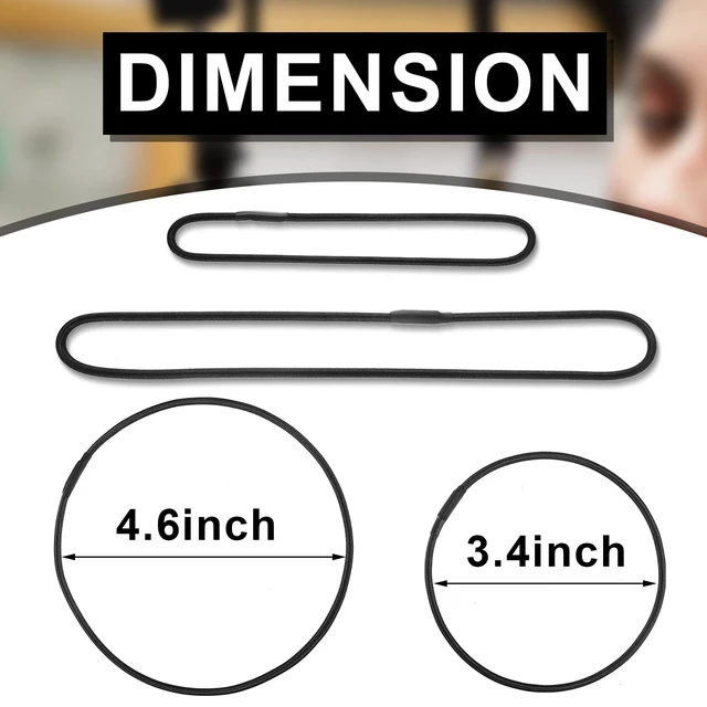 Alt view image 2 of 7 - 8 Pcs Black Microphone Shock Mount Rubber Ring | 2 Sizes, Universal Elastic Mic Shock Mount Bands, for Microphone Shock Mount Holder Clamp Clip