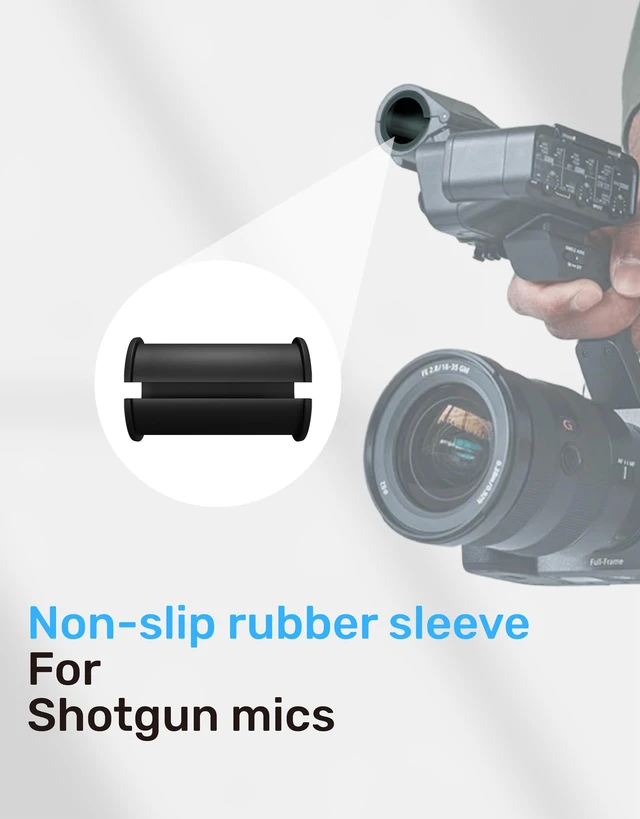 Alt view image 2 of 7 - Shotgun Microphone Shock Mount Rubber Sleeve, 5 Pack for Shotgun Mics | Compatible with Sony Camcorder FX3, FS7, FX6, FX8, FX9, NX80, FS5, Rode NTG, and Sennheiser MKH Shotgun Mics and More
