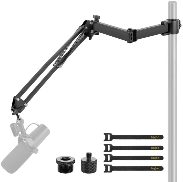 Main image of Microphone Boom Arm Attachment, Additional Desk Mic Arm Add-On for Mic Stand Riser, Overhead Microphone Arm for Shure SM7B Blue Yeti HyperX QuadCast S and More