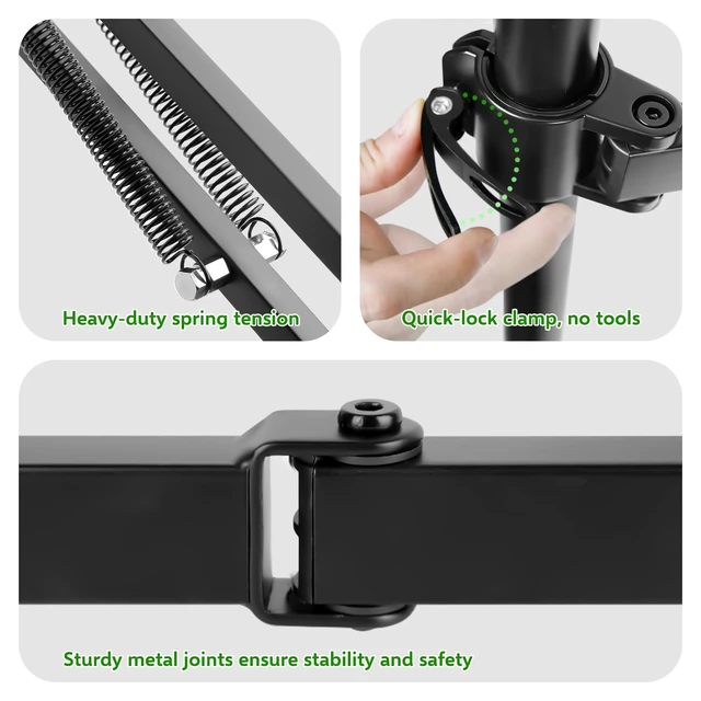 Alt view image 4 of 7 - Microphone Boom Arm Attachment, Additional Desk Mic Arm Add-On for Mic Stand Riser, Overhead Microphone Arm for Shure SM7B Blue Yeti HyperX QuadCast S and More