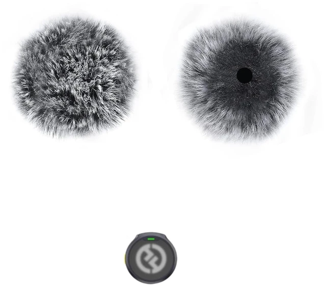 Main image of 2 Packs Microphone Windscreen for Hollyland Lark M2, RIBIU-WMO1, BOYA Link3, maono Wireless Mic, Microphone Furry Wind Muff -Grey