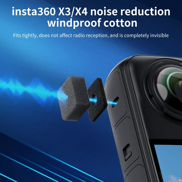 Alt view image 3 of 7 - 6pcs Mic Wind Muff for Insta 360 X6 / X5 / X4 / X3