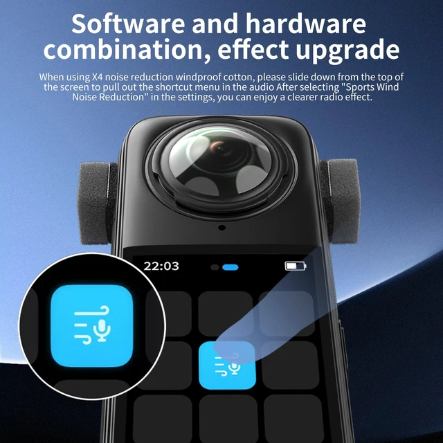 Alt view image 5 of 7 - 6pcs Mic Wind Muff for Insta 360 X6 / X5 / X4 / X3
