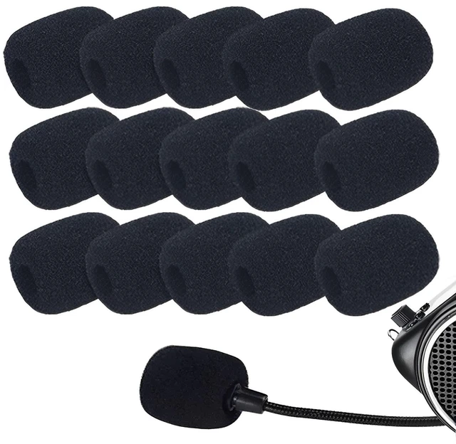 Main image of Headset Microphone Covers Foam, Lapel Headset Microphone Windscreen Sponge Foam Microphone Windscreen Mini Foam Cover for Variety of Headset Microphone Noise Reduction - 15 pack