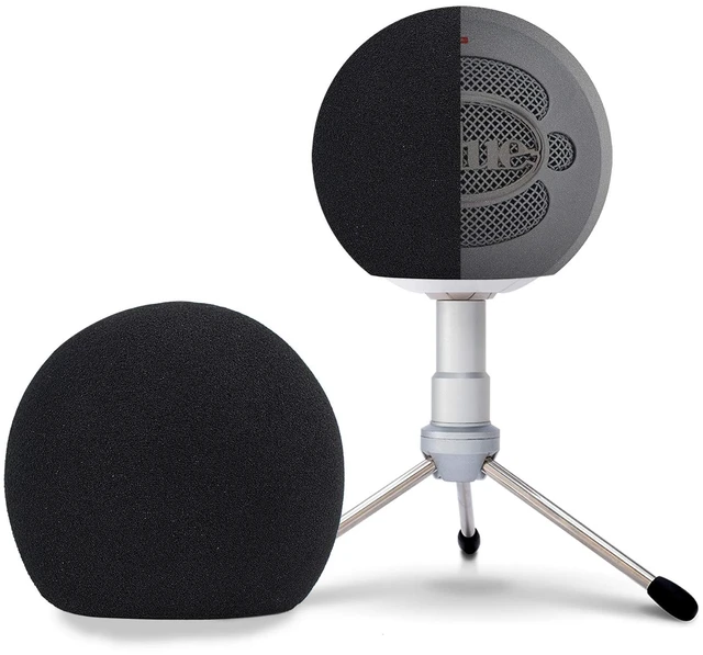 Main image of Blue Snowball Pop Filter Windscreen - Professional Snowball iCE Mic Foam Wind Cover Windshield Pop Filter for Recordings, Broadcasting, Singing