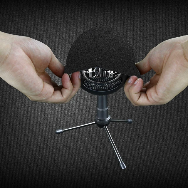 Alt view image 5 of 7 - Blue Snowball Pop Filter Windscreen - Professional Snowball iCE Mic Foam Wind Cover Windshield Pop Filter for Recordings, Broadcasting, Singing