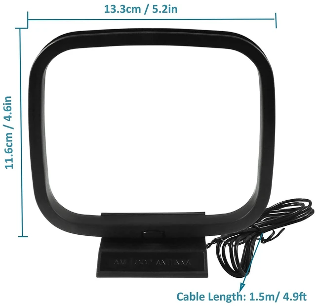 Alt view image 5 of 7 - FM Radio Antenna 75 Ohm FM Antenna FM Coax Antenna and AM Loop Antenna with 3 Connectors for Indoor Home Stereo Receiver AV Audio Home Theater Receiver Power