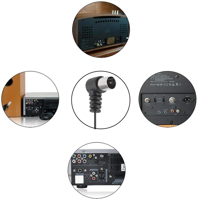 Alt view image 7 of 7 - FM Radio Antenna 75 Ohm FM Antenna FM Coax Antenna and AM Loop Antenna with 3 Connectors for Indoor Home Stereo Receiver AV Audio Home Theater Receiver Power