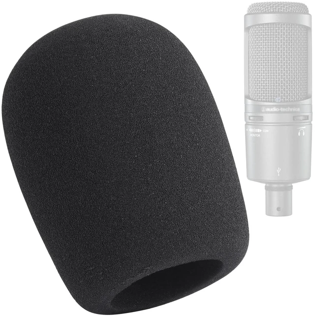 Main image of Microphone Covers Foam 1-Pack, High Density Foam Mic Windshield Pop for Mic Condenser Microphone