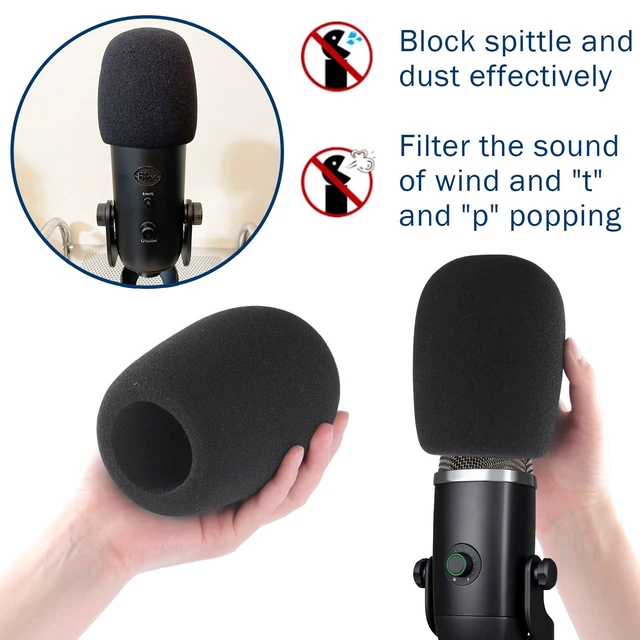 Alt view image 5 of 6 - Microphone Covers Foam 1-Pack, High Density Foam Mic Windshield Pop for Mic Condenser Microphone