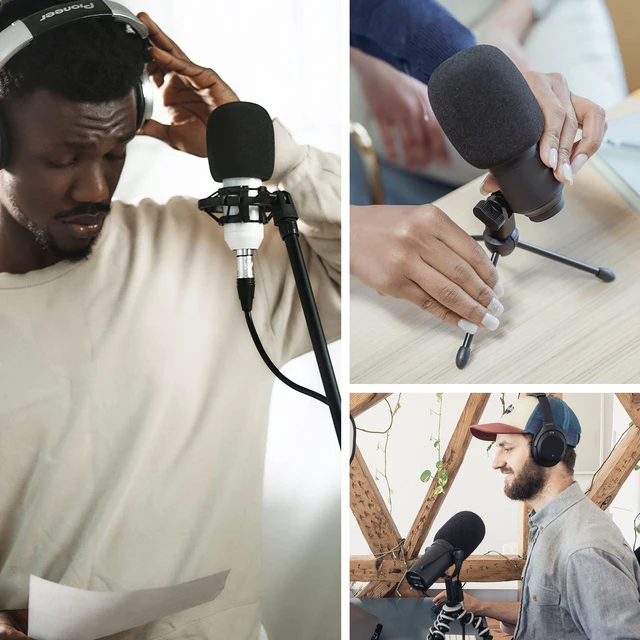 Alt view image 6 of 6 - Microphone Covers Foam 1-Pack, High Density Foam Mic Windshield Pop for Mic Condenser Microphone